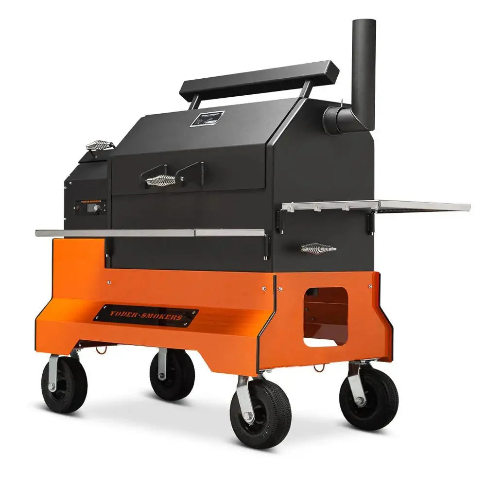 Ys640S Pellet Grill on Competition Cart