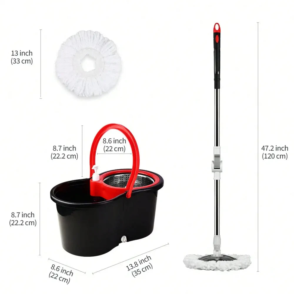 Spin Mop and Wringer Bucket Set