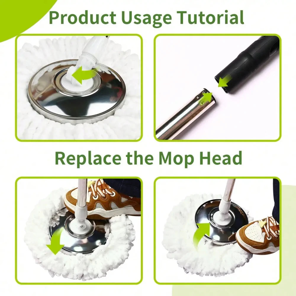 Spin Mop and Wringer Bucket Set