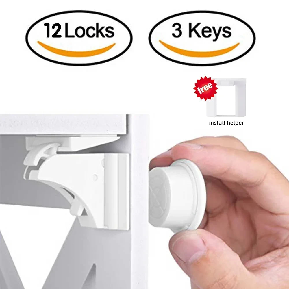 Invisible Magnetic Child Safety Locks