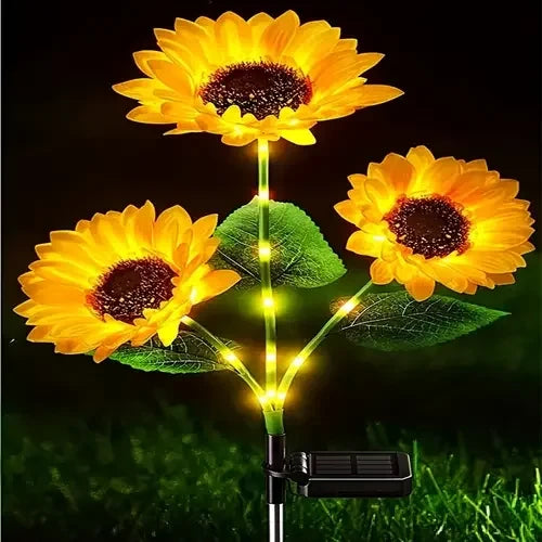Solar Sunflower LED Garden Lights