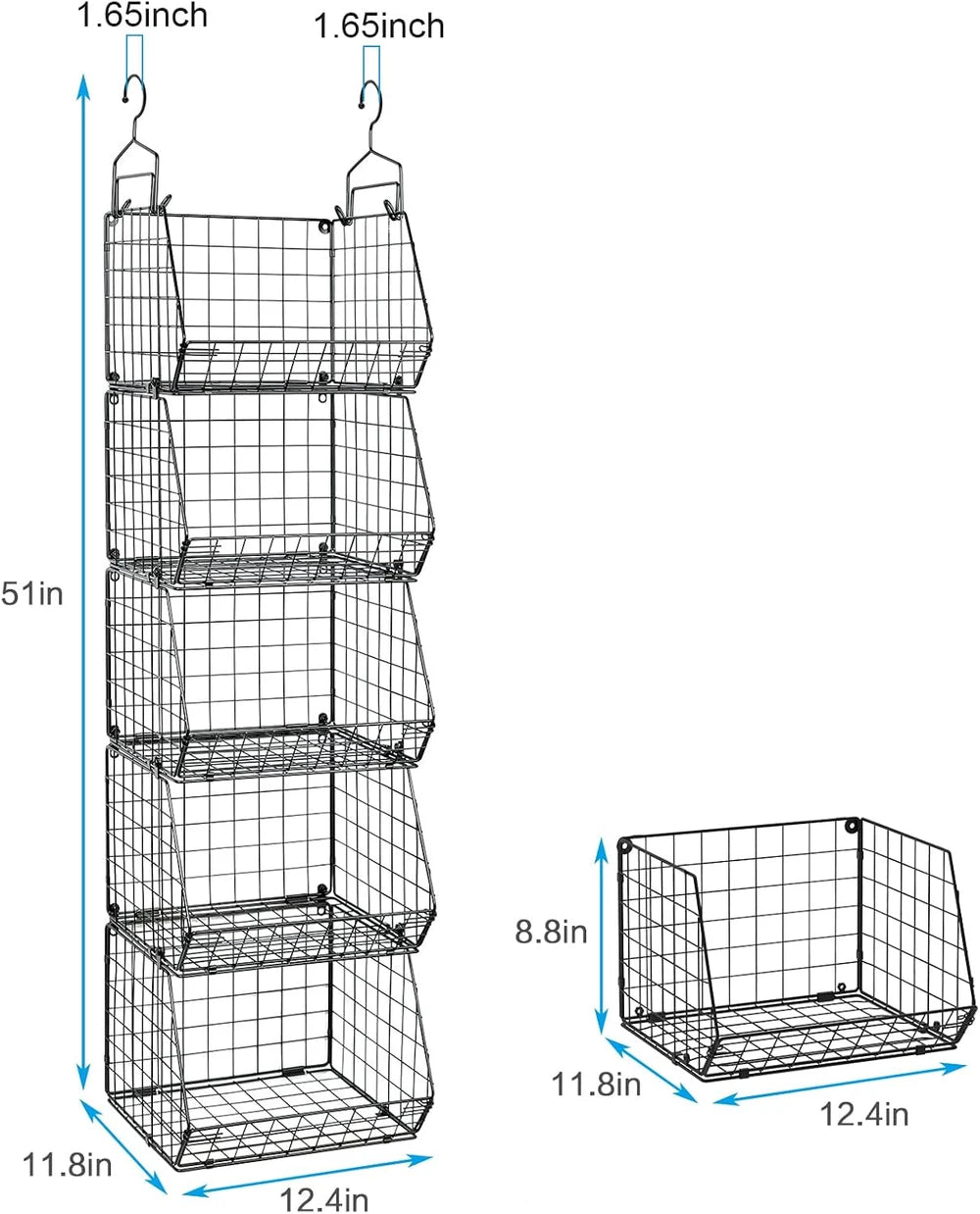 X-cosrack 5-Tier Closet Hanging Organizer