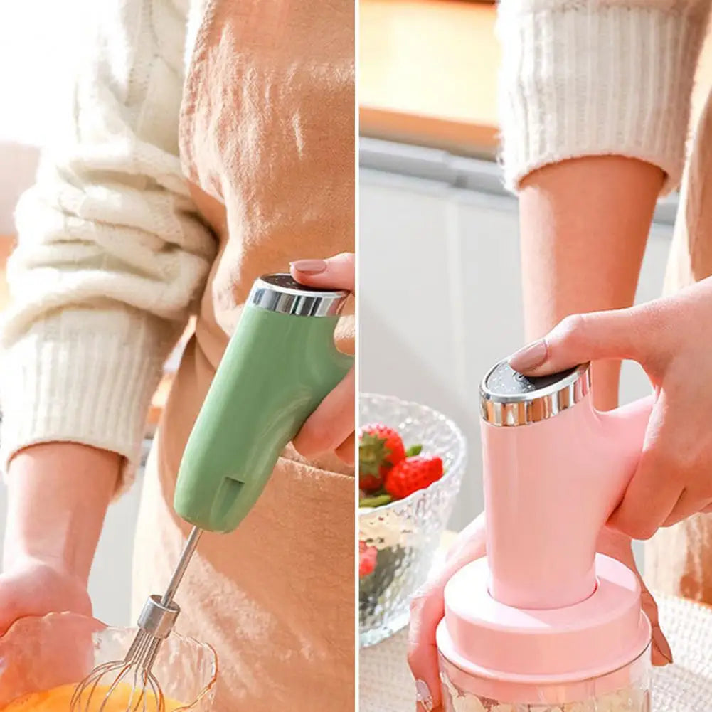 Multifunctional Hand Mixer Electric Hand Mixer Usb-c Rechargeable Cordless Whisk 5-speed Handheld Mixer with Dual Beaters