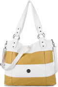 Hobo Purses for Women Multi-Color Striped Lattice Cross Body Shoulder Purse Bag Tote Handbag