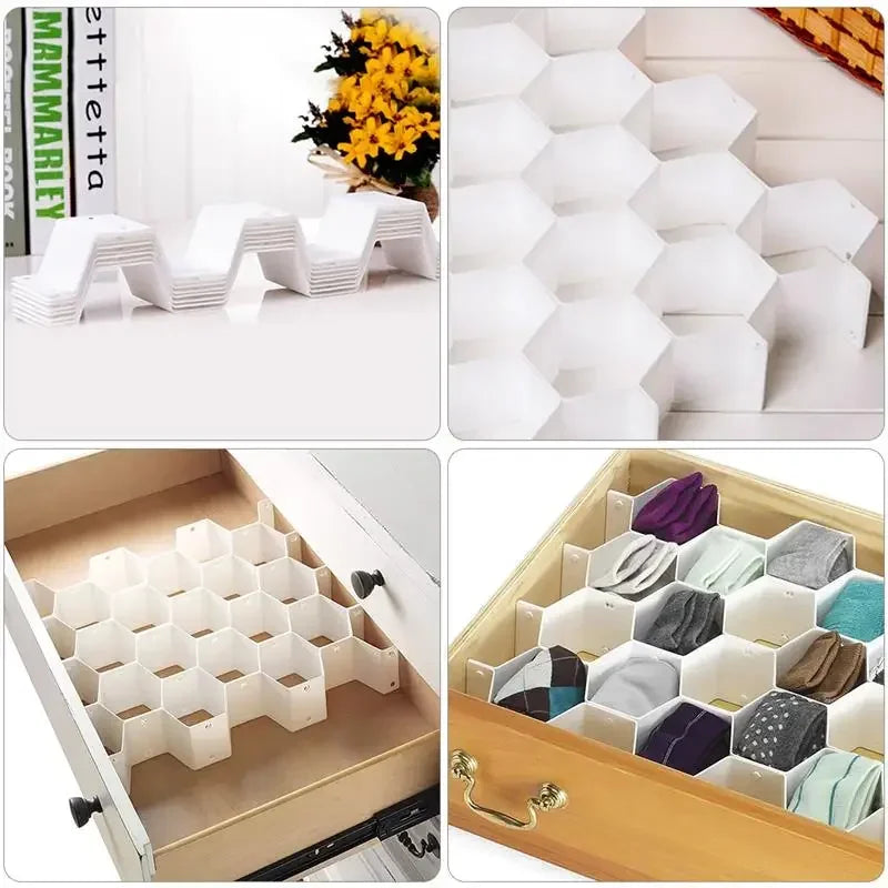 Honeycomb Drawer Dividers, Customized Underwear and Sock Organization, 18