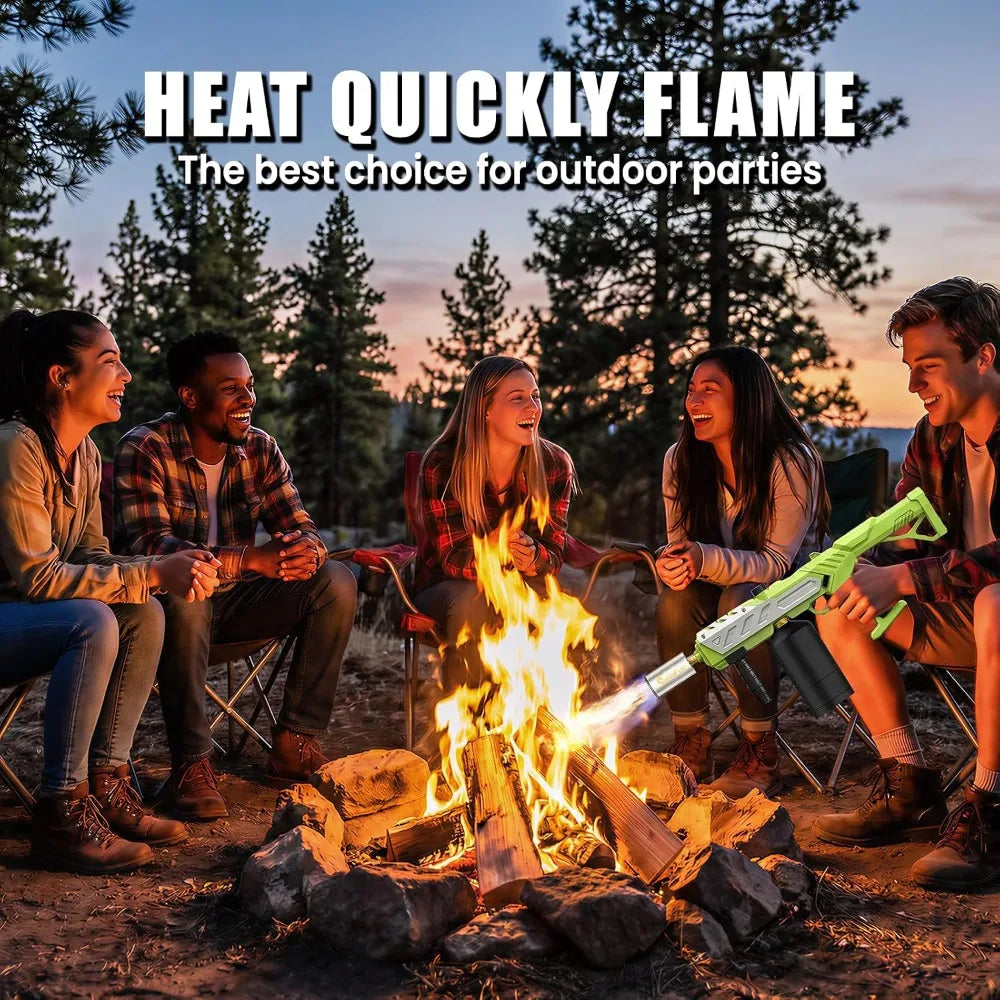 Powerful Propane Torch Gun with Adjustable Flame for BBQ, Searing Steak, Camping & Charcoal Lighter