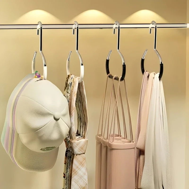 1/2/3Pcs Simple Hat Storage Hooks, Metal Material for Scarf Organization, Belt Organization, Bra Organizer Clothes Rack，Hat Rack