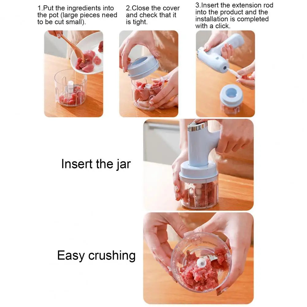 Multifunctional Hand Mixer Electric Hand Mixer Usb-c Rechargeable Cordless Whisk 5-speed Handheld Mixer with Dual Beaters