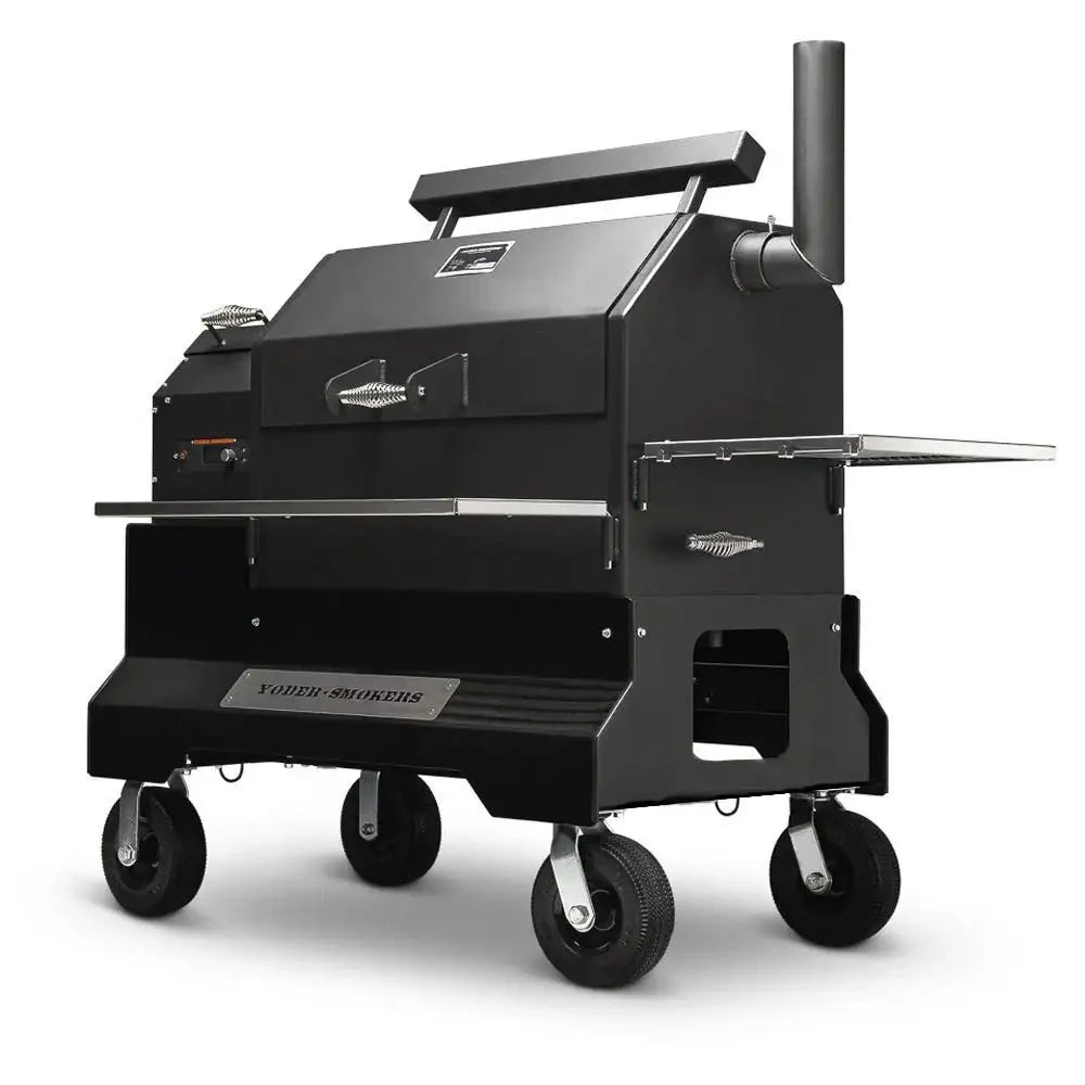 Ys640S Pellet Grill on Competition Cart