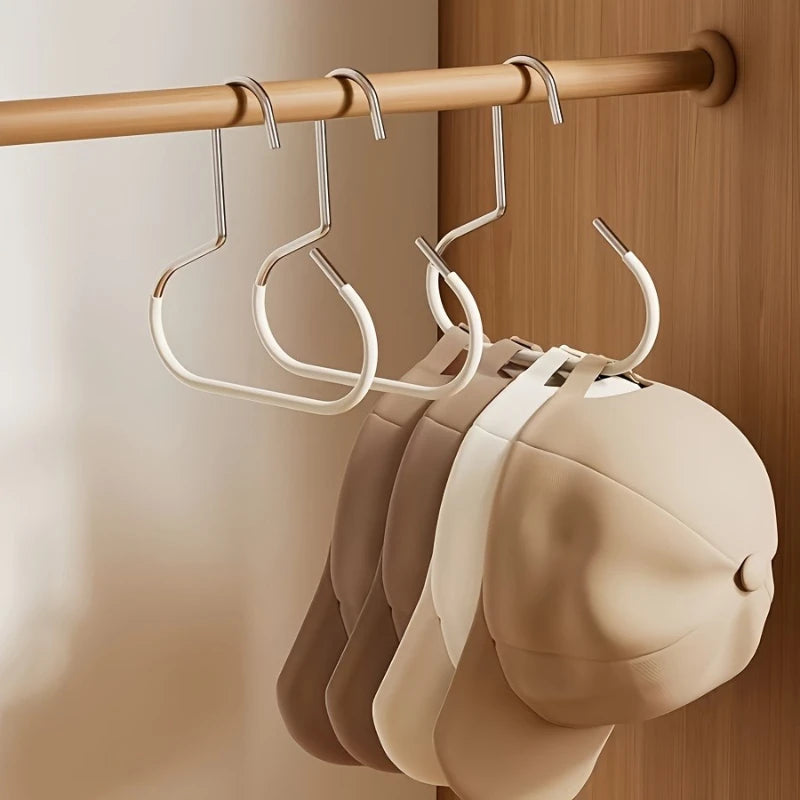 1/2/3Pcs Simple Hat Storage Hooks, Metal Material for Scarf Organization, Belt Organization, Bra Organizer Clothes Rack，Hat Rack