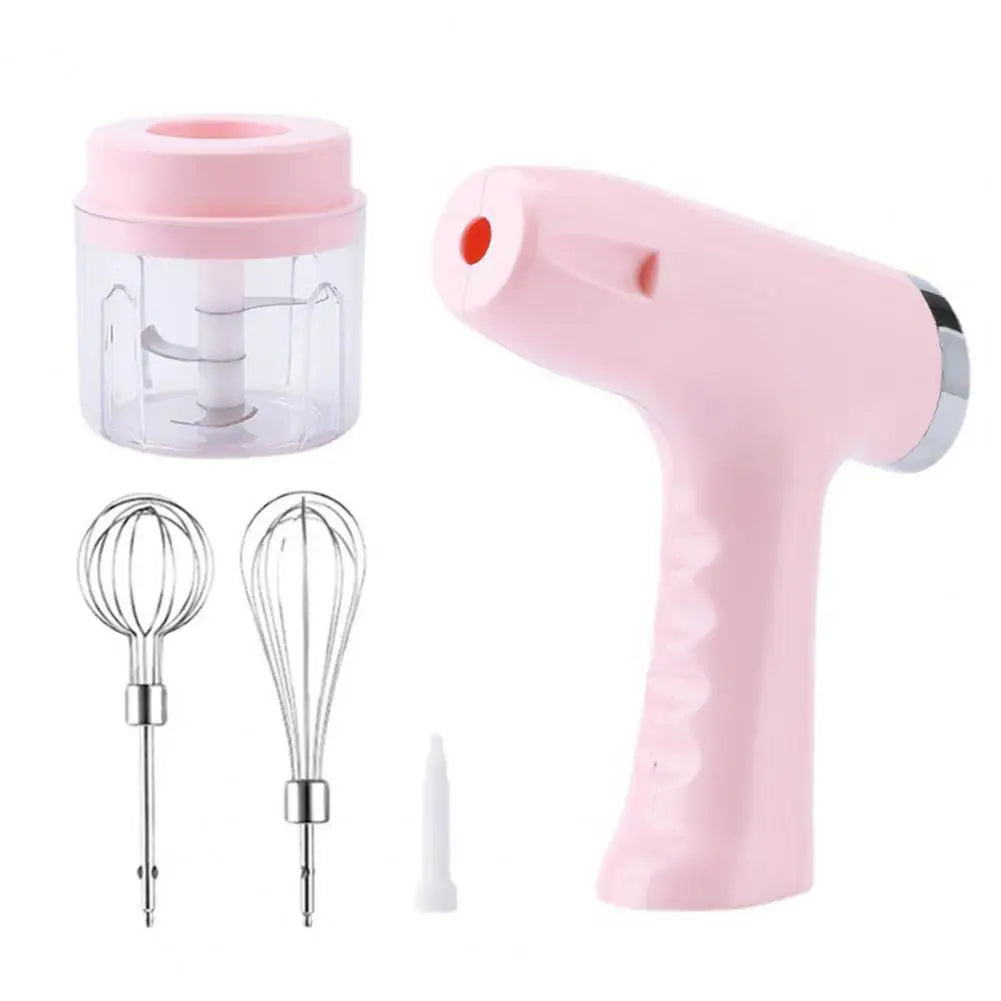 Multifunctional Hand Mixer Electric Hand Mixer Usb-c Rechargeable Cordless Whisk 5-speed Handheld Mixer with Dual Beaters