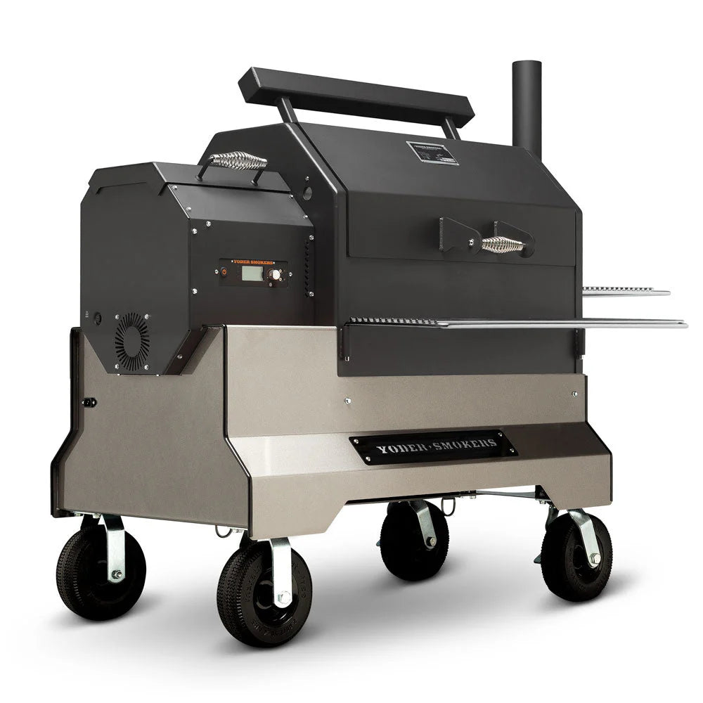 Ys640S Pellet Grill on Competition Cart
