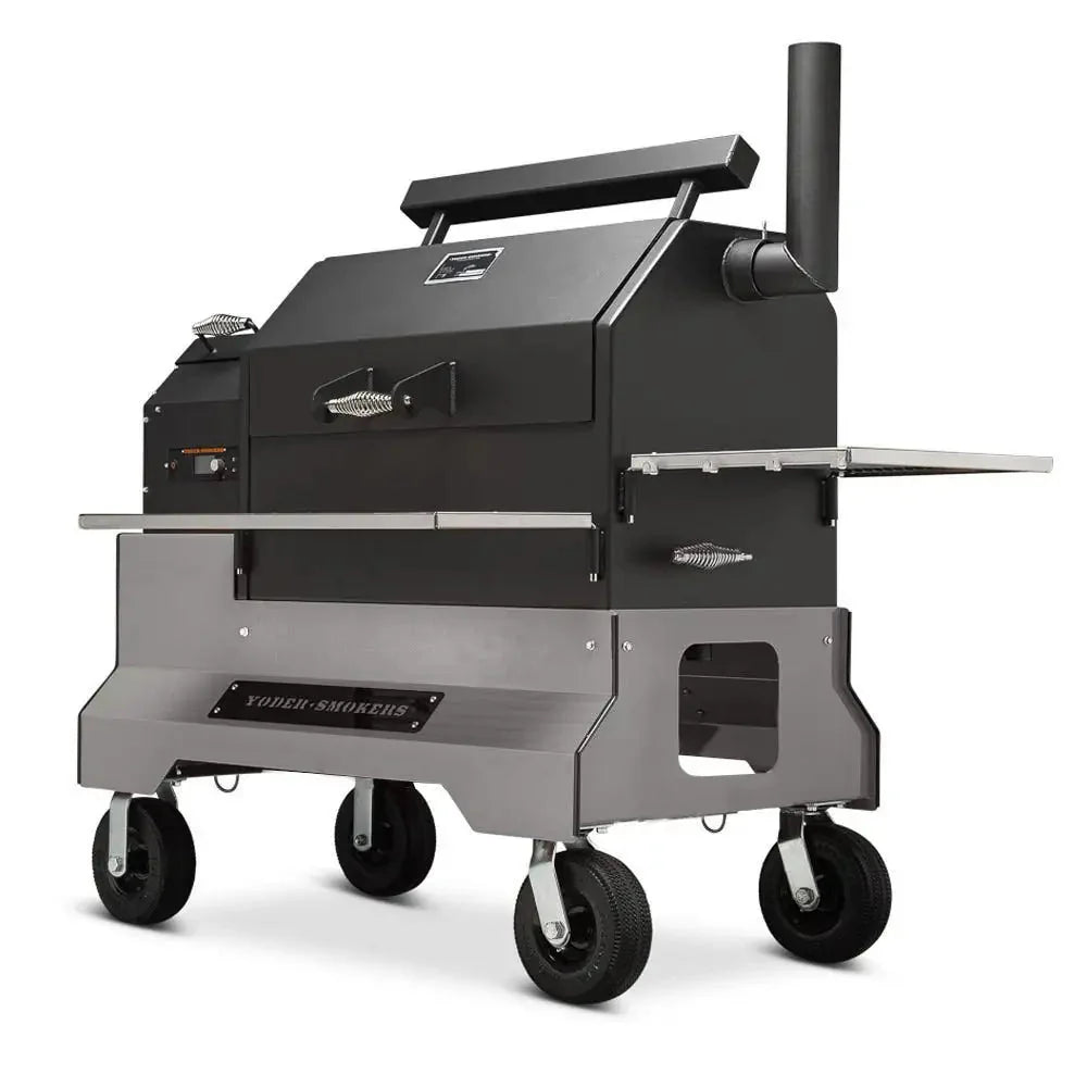 Ys640S Pellet Grill on Competition Cart