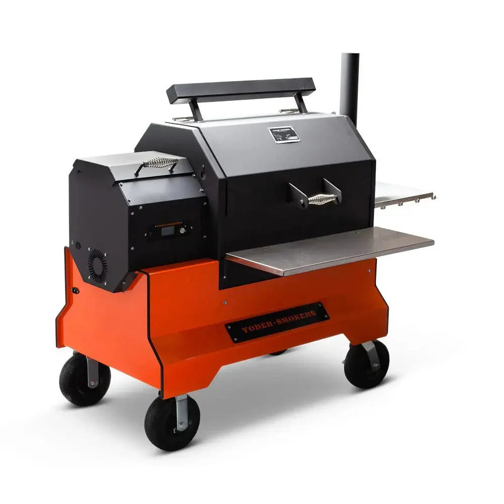 Ys640S Pellet Grill on Competition Cart