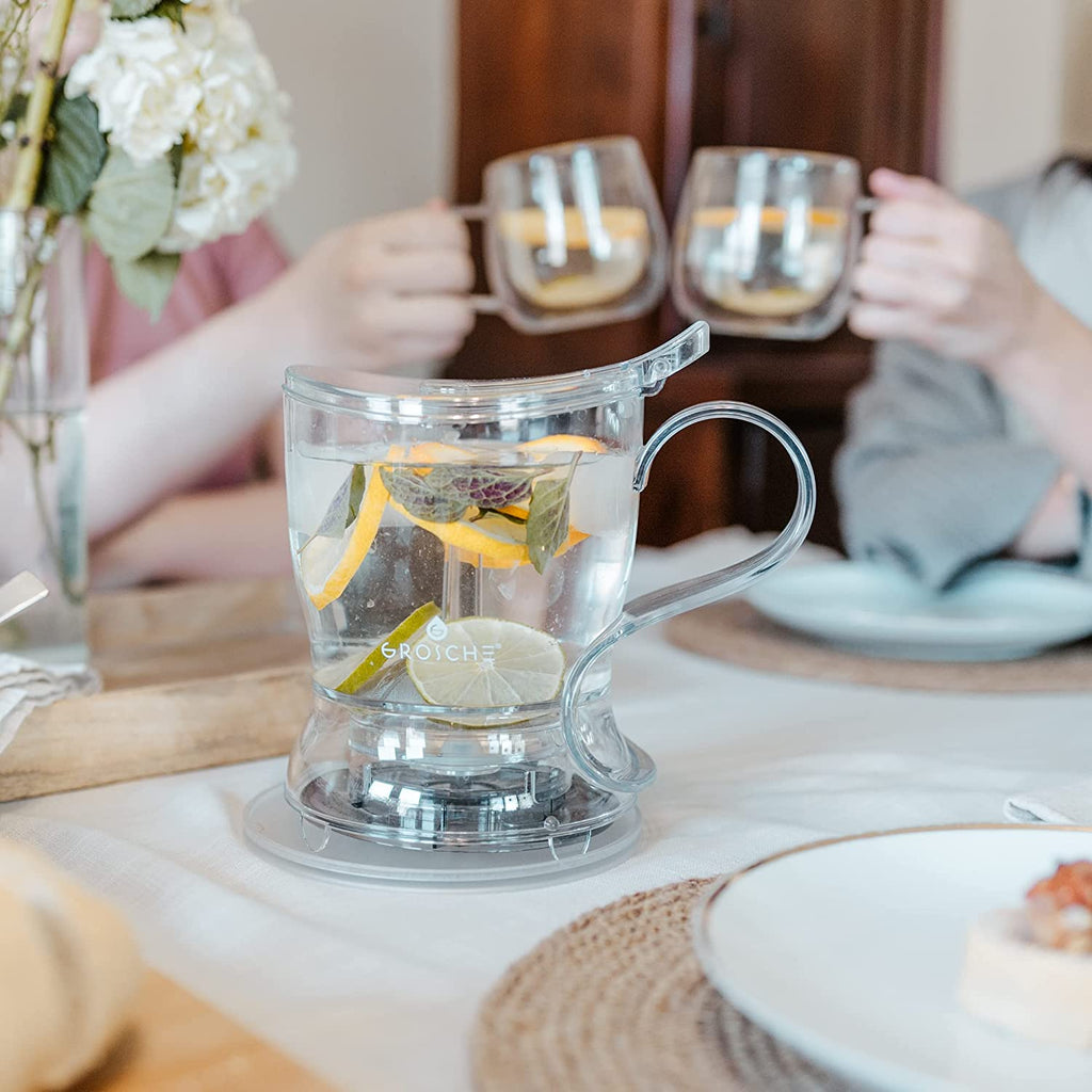 Aberdeen Smart Tea Maker Bpa-Free Tea Infuser Clear 17.7 Oz (525Ml)