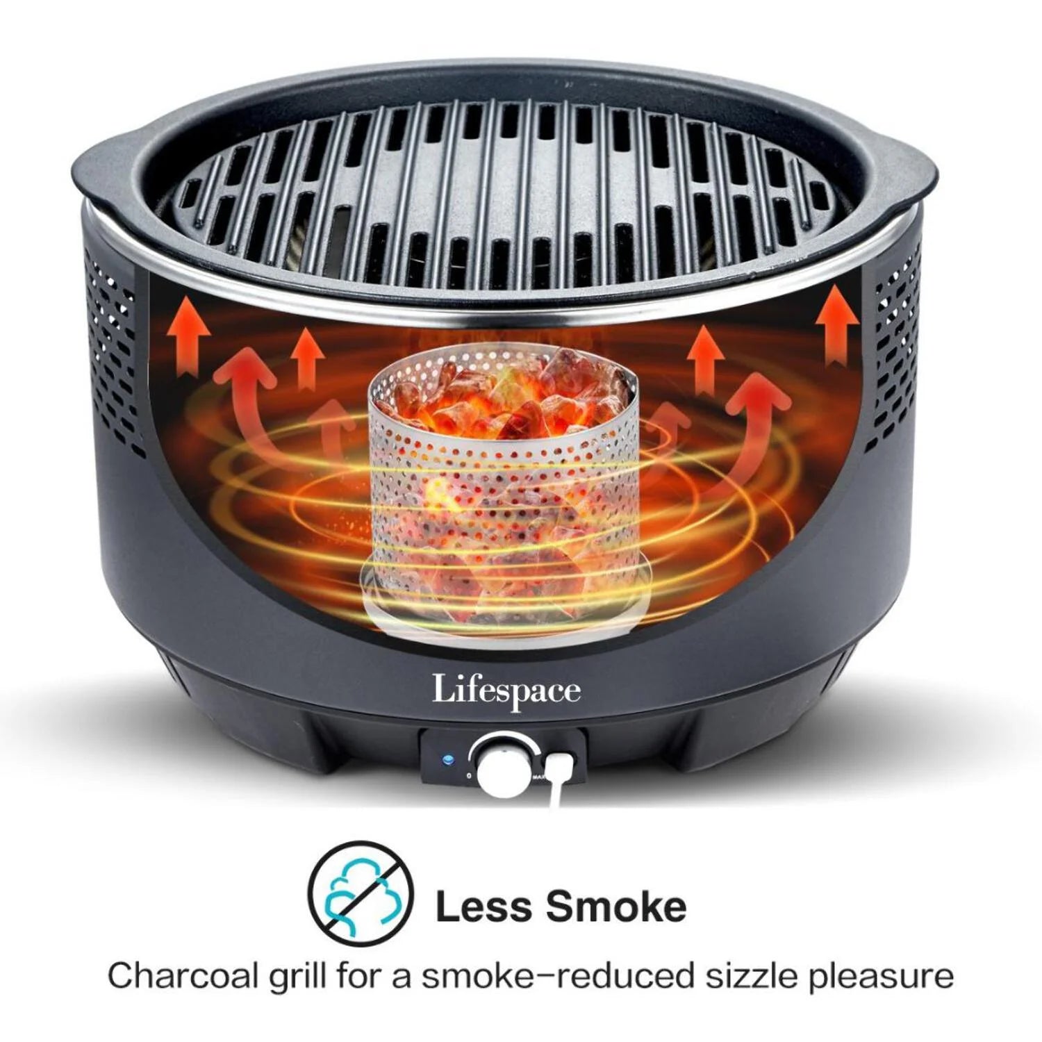 Lifespace Portable Lightweight Charcoal Grill with FREE Dome Lid & Carry Bag