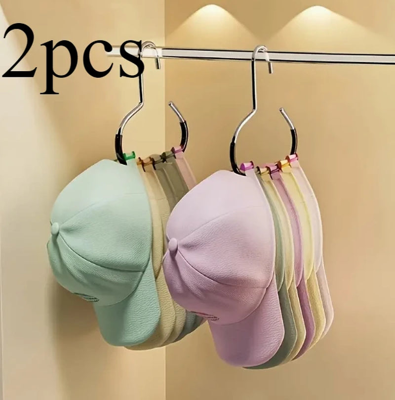 1/2/3Pcs Simple Hat Storage Hooks, Metal Material for Scarf Organization, Belt Organization, Bra Organizer Clothes Rack，Hat Rack