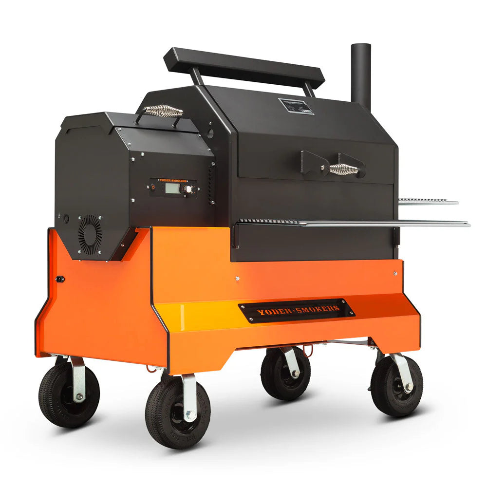 Ys640S Pellet Grill on Competition Cart