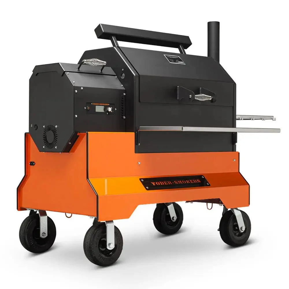 Ys640S Pellet Grill on Competition Cart