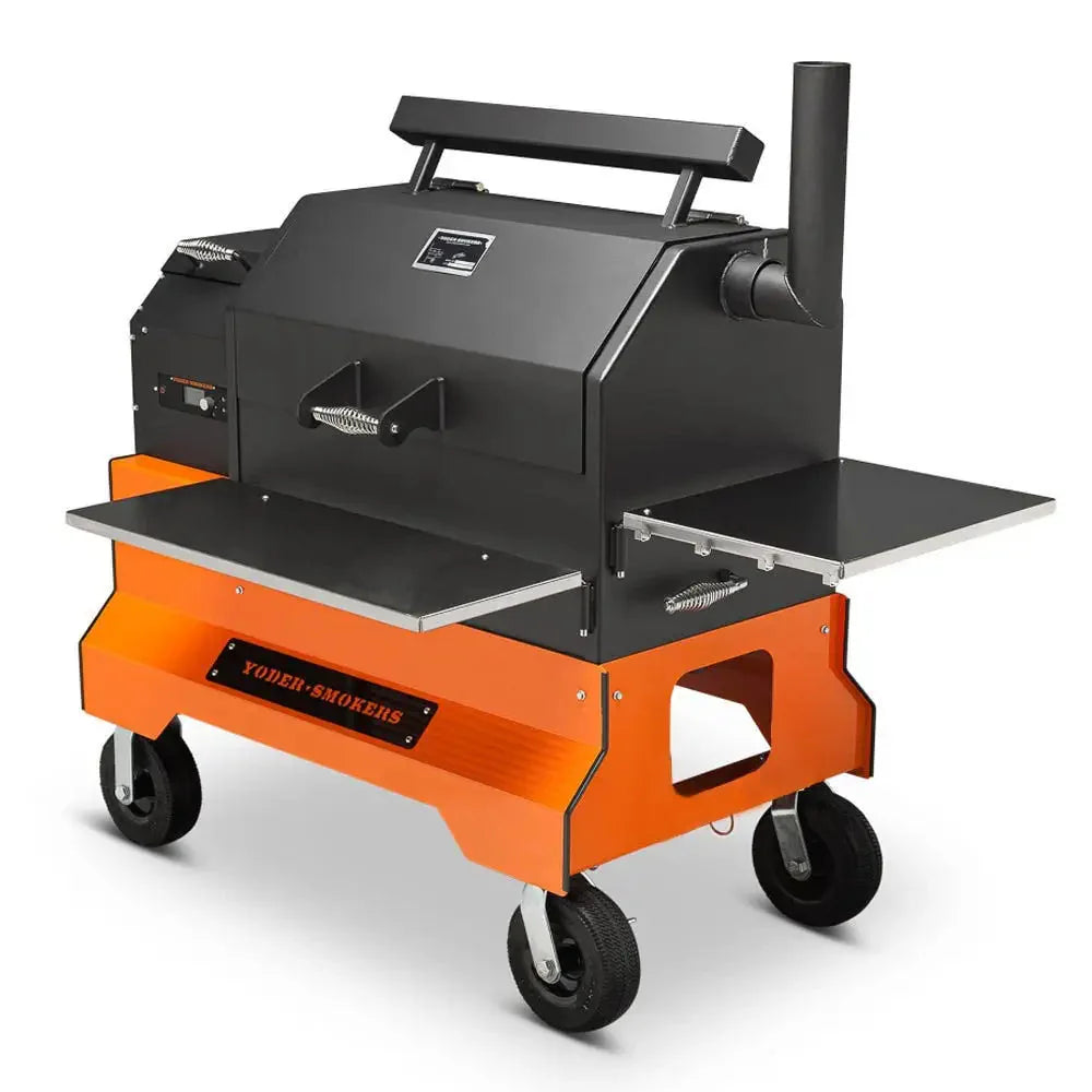 Ys640S Pellet Grill on Competition Cart