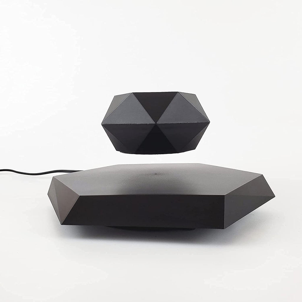 Levitating Plant Pot, Magnetic Levitation Flower Pot Rotating Planters Suspension Floating Plant Succulents Potted for Home Living Room Office Desk Decoration (Black)