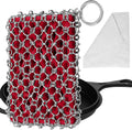 316L Cast Iron Scrubber Cleaner, Large Cast Iron Chain Mail Scrubber