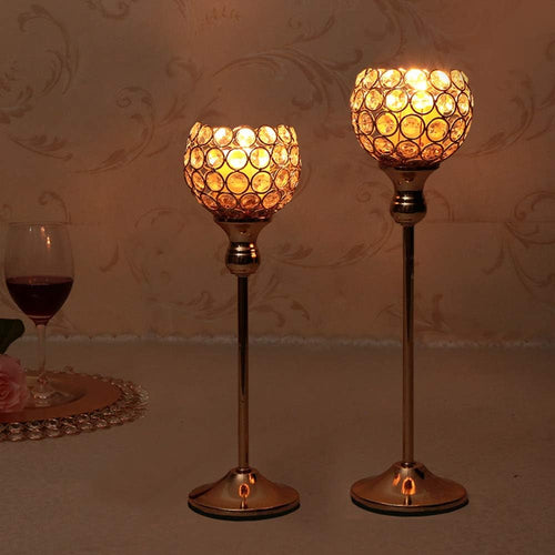 Pillar Crystal Candle Holders