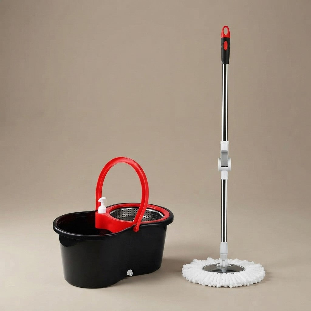 Spin Mop and Wringer Bucket Set