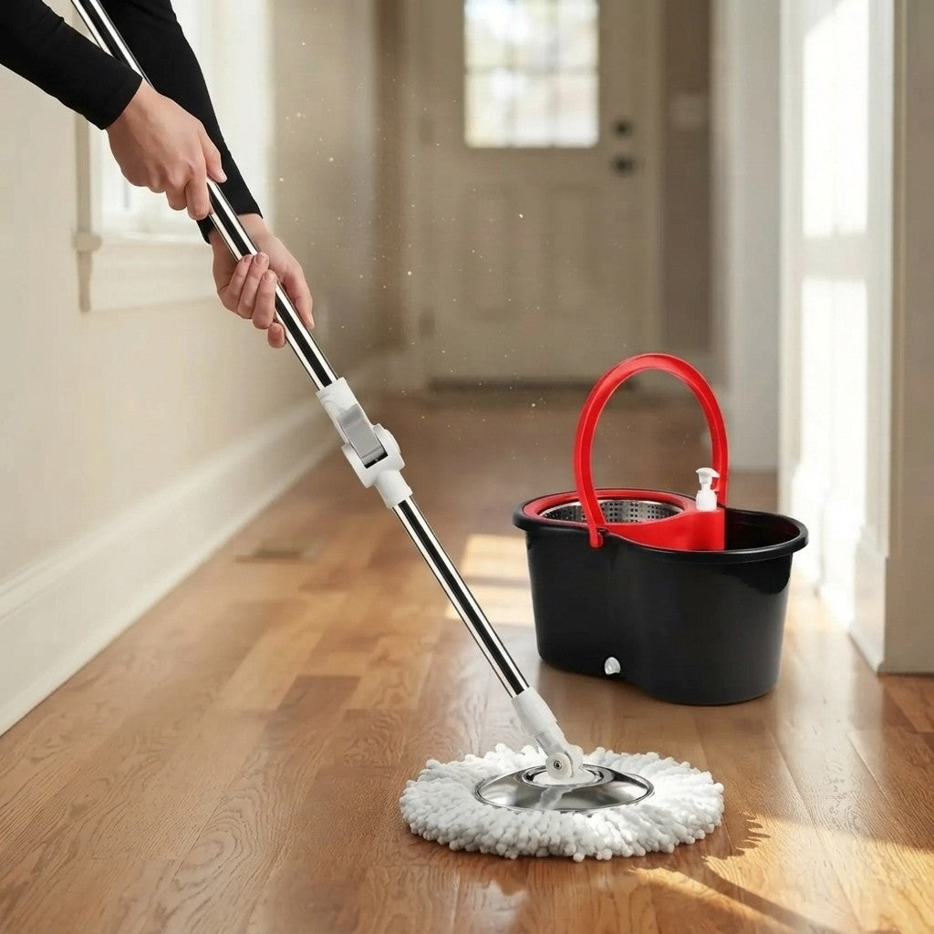 Spin Mop and Wringer Bucket Set
