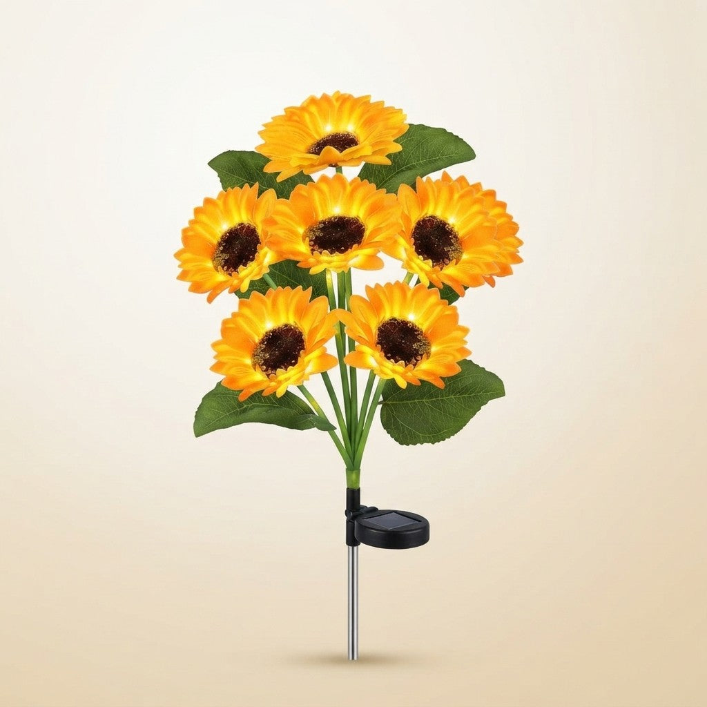 Solar Sunflower LED Garden Lights