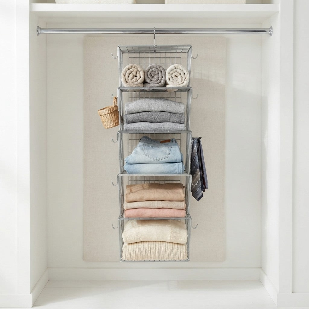 X-cosrack 5-Tier Closet Hanging Organizer
