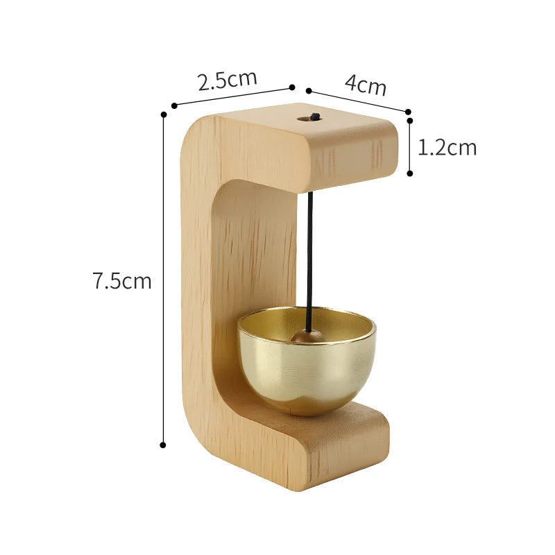 Wooden Doorbell Suction Type Entrance Wind Chime Solid Wood Door Opening Reminder Bell for Home Doorway Housewarming Gift