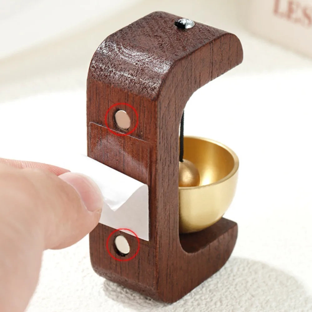 Wooden Doorbell Suction Type Entrance Wind Chime Solid Wood Door Opening Reminder Bell for Home Doorway Housewarming Gift